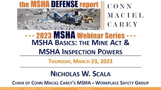 MSHA Basics The Mine Act and MSHA Inspection Powers [upl. by Ramor]