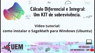 Video 013 Instalação do SageMath Windows Ubutu [upl. by Wardieu]