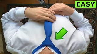 How to tie a tie EASY Windsor knot [upl. by Anirtac194]