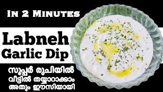 Labneh garlic dip  easy dip recipe  how to make labneh garlic dip [upl. by Pudendas]