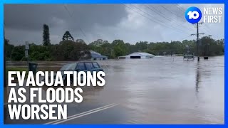 Queensland Flood Emergency Worsens  10 News First [upl. by Eilzel]