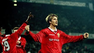 The Iconic Halfway Line goal by David Beckham Manchester United Legend❤ [upl. by Ellinehc]