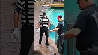 Tom The Clown King At Seaworld Water Park waterpark mime funny funnyvideo for shorts [upl. by Crissie]