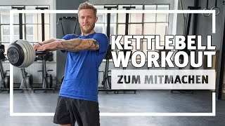 Ganzkörper Kettlebell Workout  10 Minuten Training zum Mitmachen  SportThieme [upl. by Nelli]