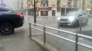 Inundation  flooding  in and outside Maria Zambramo Station Estation  Málaga 13 Nov 2024 1343 [upl. by Arrakat]