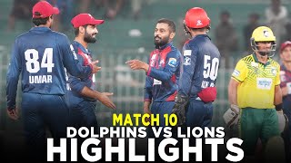 Full Highlights  Nurpur Lions vs Engro Dolphins  Match 10  Bahria Town Champions Cup  M9A1K [upl. by Strohbehn]