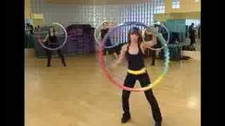 Weighted Sports Hula Hoop Workout  1  Stretching and Hooping by Rosemary [upl. by Stilu]