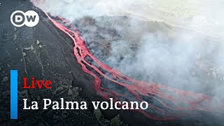 Watch live Cumbre Vieja volcano erupting on La Palma [upl. by Rannug]