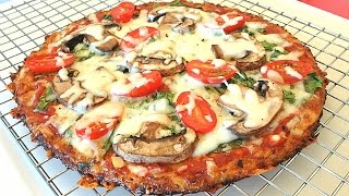 The Best Cauliflower Pizza Crust Recipe That Wont Fall Apart [upl. by Nyleek889]