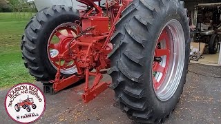 1957 Farmall 450 Diesel Gets New Titan 169x38 Tires [upl. by Eissolf322]