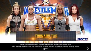 WWE 2K19 Trish Stratus and Lita vs Ronda Rousey and Natalya  Tornado Tag Match [upl. by Freudberg]