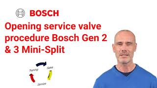 Opening service valves procedure for the Bosch Generation 2 amp 3 MiniSplits [upl. by Anstus]