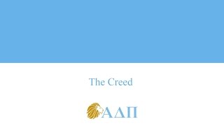 The Creed Alpha Delta Pi Song [upl. by Einohtna]