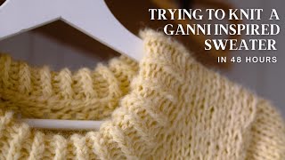 Trying To Knit A Ganni Inspired Sweater in 48 Hours [upl. by Aerdno]