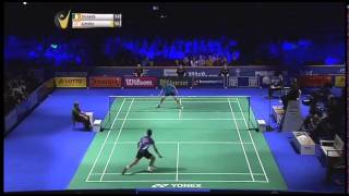 BITBURGER BADMINTON OPEN 2014  F  MS S Evans 11 IRE VS Chou T C 2 TPE [upl. by Odlanar72]