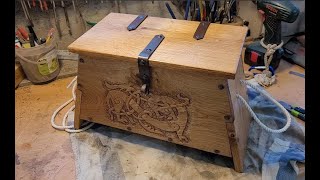 Carving on a viking tool chest [upl. by Tilda873]