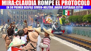 MIRA¡NADIE ESPERABA ESTO EN EL PRIMER DESFILE DE LA PRESIDENTA CLAUDIA MOMENTO HISTORICO [upl. by Laks]