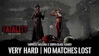 MORTAL KOMBAT 1  Empress Mileena amp Sonya Blade Kameo  VERY HARD  No Matches Lost  4K 60FPS [upl. by Wendall]