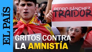 INVESTIDURA  Así han sonado las manifestaciones contra la amnistía  EL PAÍS [upl. by Heinrike764]