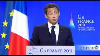 G8  conférence finale de NSarkozy [upl. by Sheree799]