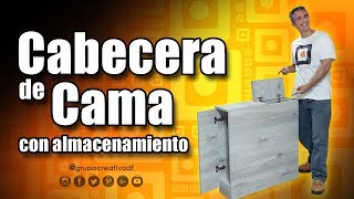 Cabecera de cama con almacenamiento  Muebles de melamina  DIY [upl. by Anecuza614]