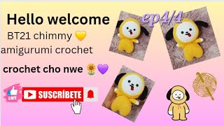 chimmy crochet ep44 bt21 chimmy amigurumi crochet💛💜how to amigurumi crochet chonwe4025 bt21chimmy [upl. by Nodnart790]