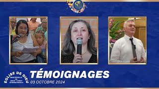 Témoignages  3 octobre 2024  ÉDMJCI [upl. by Attenauqa]