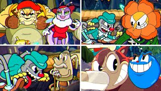 Cuphead  DLC  All Bosses With Moonshine Mob Coop Fights [upl. by Lustig]