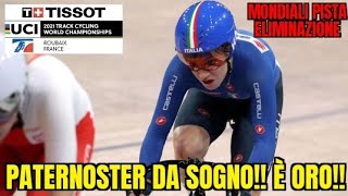 MONDIALI CICLISMO su PISTA ROUBAIX 2021 LETIZIA PATERNOSTER ORO NELLELIMINAZIONE [upl. by Amri]