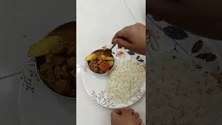 potato nutrela ki sabji rice 👌👌🙏🌹viralvideo youtubeshorts [upl. by Anselm379]