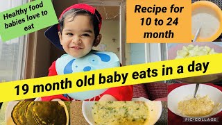 What My 19 Month Old Baby Eats In a DayHealthy and Weight Gaining Food For 10 to 24 Month old Baby [upl. by Ailero]