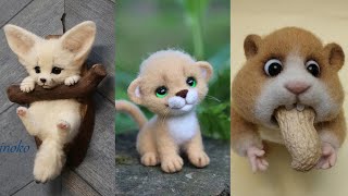 20 Needle Felted Animals  Cute Needle Felting Ideas  Cute Needle Felted Animals [upl. by Tersina]