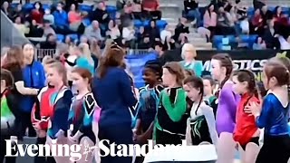 Young Black gymnast appears to be snubbed during medal ceremony in Ireland [upl. by Myo]