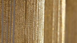 ShopWildThings Gold String Curtains with Metallix Lurex Strands [upl. by Ynelram826]