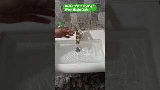 how to unclog a wash basin plumbing unclog plumber shorts youtubeshorts [upl. by Eifos358]