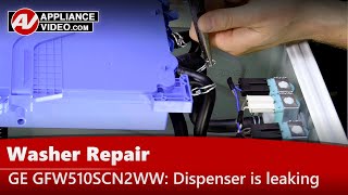 GE Washer Repair  Dispenser Is Leaking  Dispenser Assembly [upl. by Fishbein]