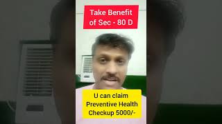 Tax Benefit Without Mediclaim under section 80D Income tax Act  How to save income tax shorts [upl. by Akselav]