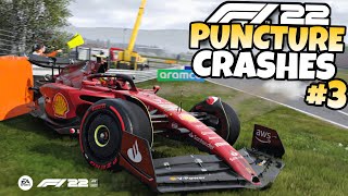 F1 22 PUNCTURE CRASHES 3 [upl. by Ahsita207]