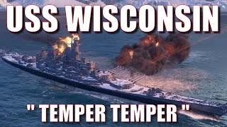 USS Wisconsin Iowa Class Battleship World of Warships Wows BB64 Guide [upl. by Ayotnahs]