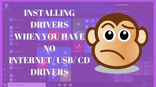 No Internet USB or CD drive  What to do  How to install drivers [upl. by Enirol]