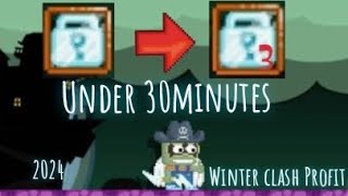 The easiest profit under minutes winter clash event Growtopia [upl. by Assilym571]