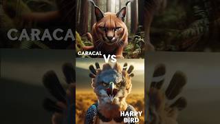 Epic Bettle Caracal vs Harpy Bird shorts animals animalbattle [upl. by Georg]