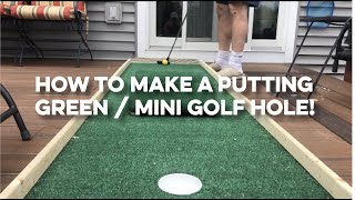 DIY How To Build A Putting Green  MiniGolf Hole At Home [upl. by Giarc218]