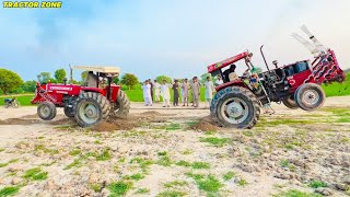 Bull power 585 VS Massey 375 tractor tocha 425EB Burewala [upl. by Marigold]