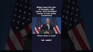 Biden Loses His Train of Thought Calls Harris ‘Vice President Trump’ in Solo Press Conference [upl. by Zuliram]