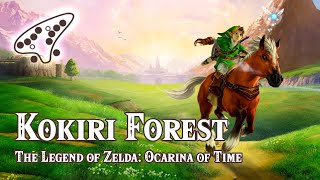 The Legend of Zelda Ocarina of Time  Kokiri Forest  Ocarina tutorial  tabs [upl. by Luahs]