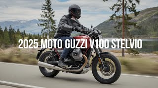 2025 Moto Guzzi V100 Stelvio Review – The Ultimate Italian Adventure Tourer [upl. by Orgalim813]