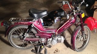 Working On The Puch again Tires oil change Gas tank rust and stator condensor change [upl. by Chlori]