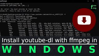 Install youtubedl in Windows with ffmpeg  fossfrog [upl. by Ellinad]