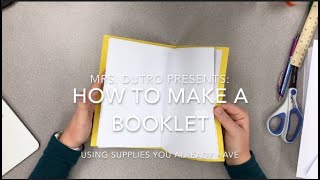 How To Make A StapleFree Booklet [upl. by Auof]